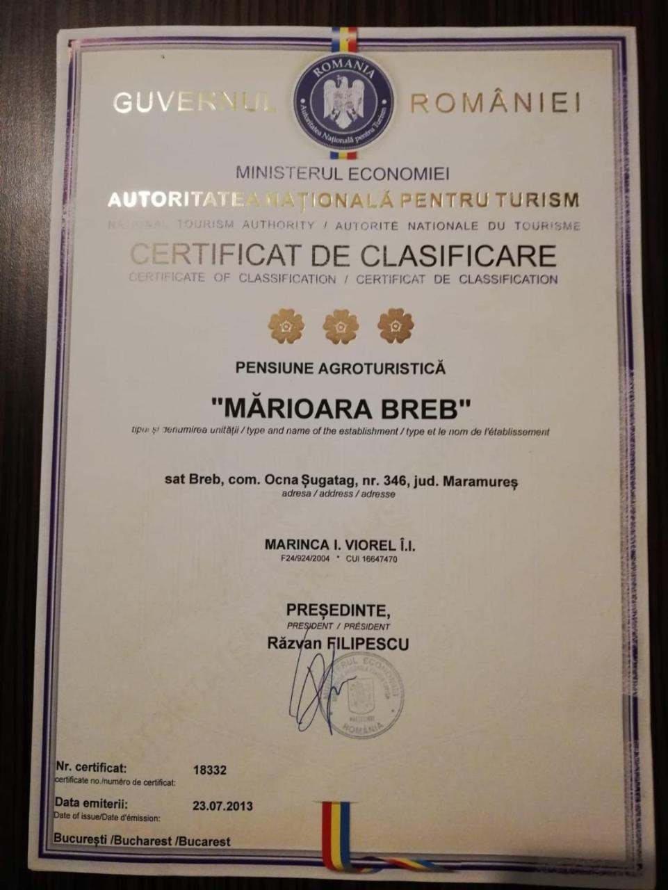 Pensiunea Marioara Breb 외부 사진